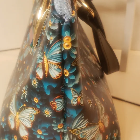 Colorful Butterfly Print Handbag - Picture 9 of 13